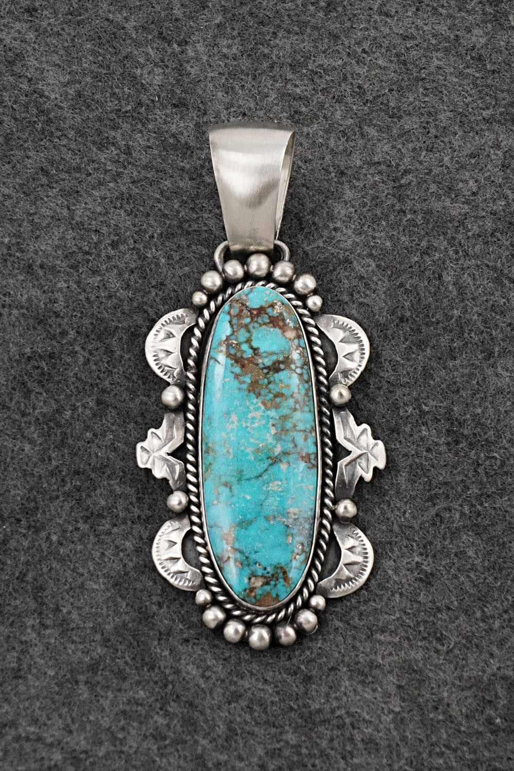 Turquoise & Sterling Silver Pendant - Paul Livingston