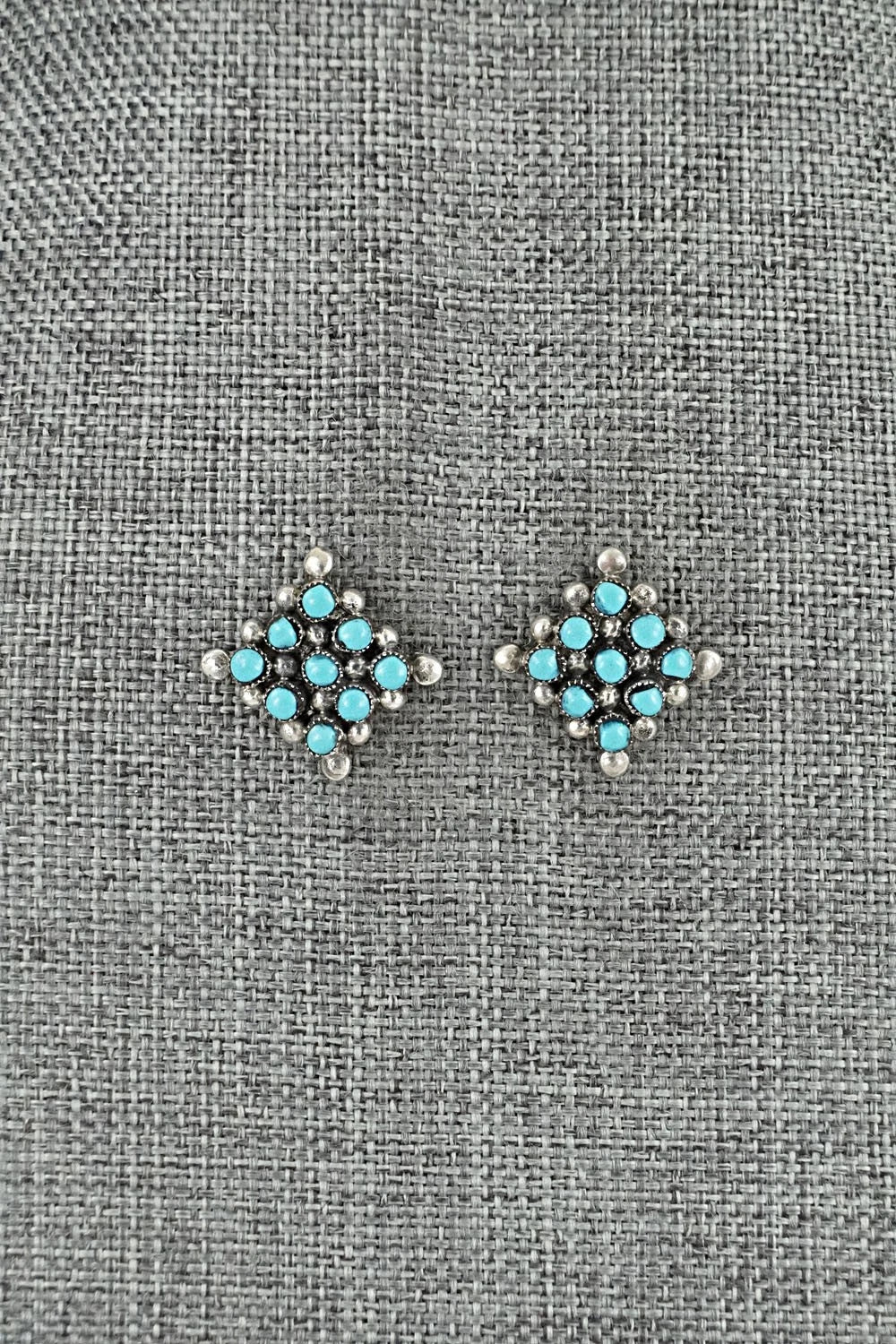 Turquoise & Sterling Silver Earrings - Calvert Lamy