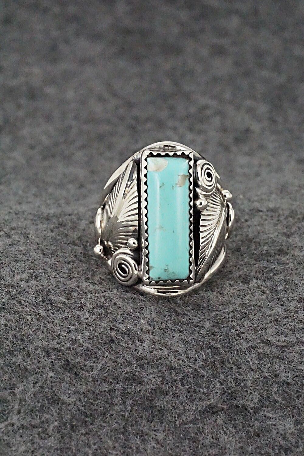 Turquoise & Sterling Silver Ring - Darrell Morgan - Size 6