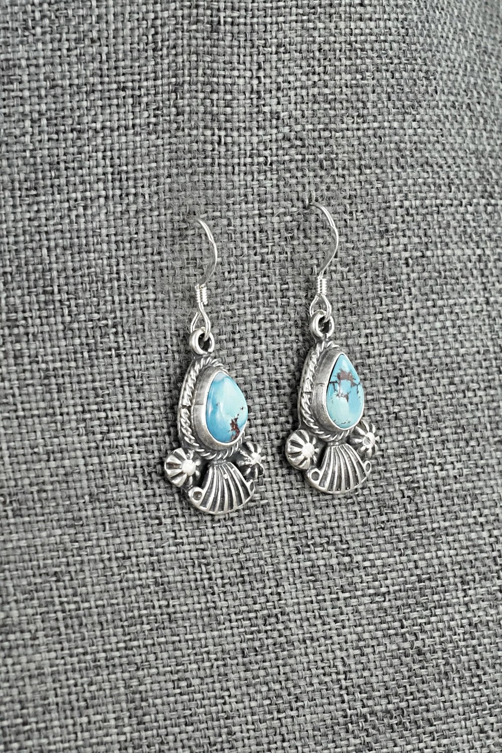 Turquoise & Sterling Silver Earrings - Verley Betone