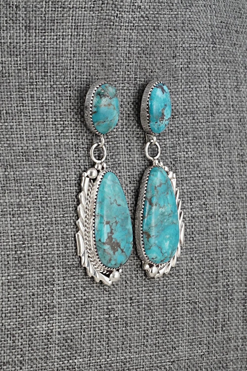 Turquoise & Sterling Silver Earrings - Anthony Brown