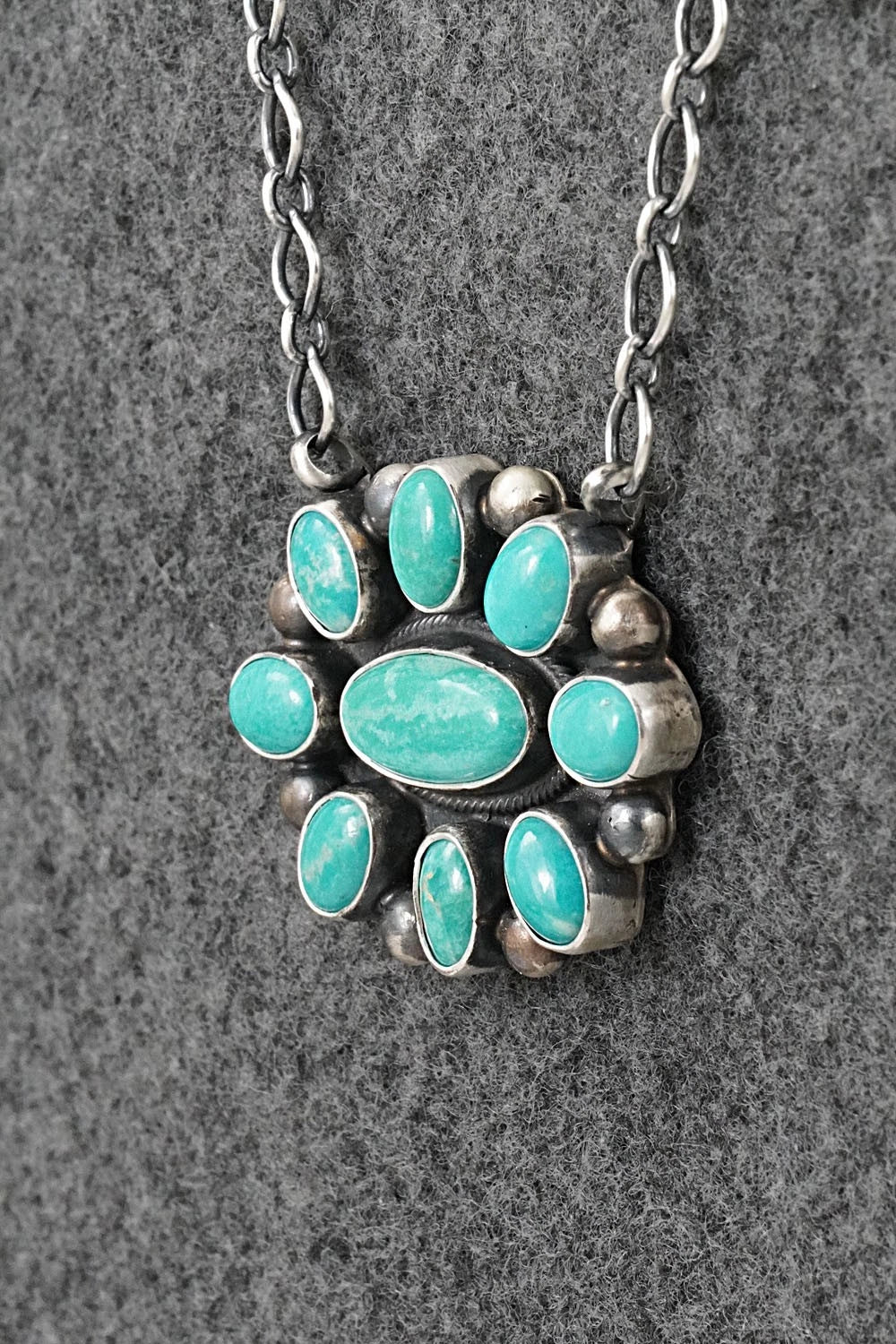 Turquoise & Sterling Silver Necklace - Kathleen Livingston