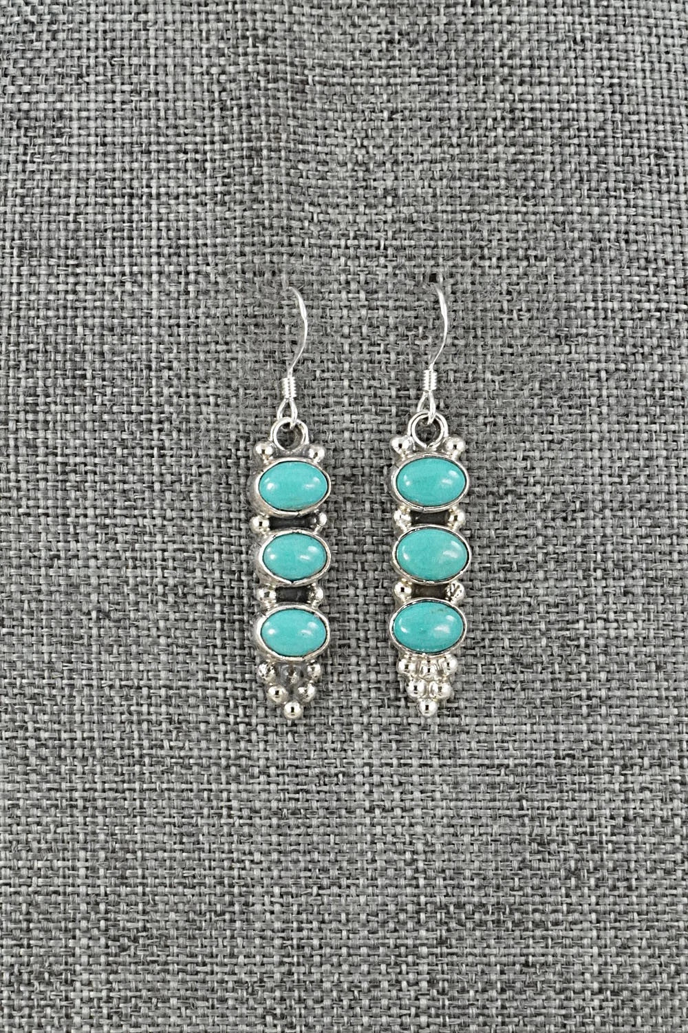 Turquoise & Sterling Silver Earrings - Gary Shorty