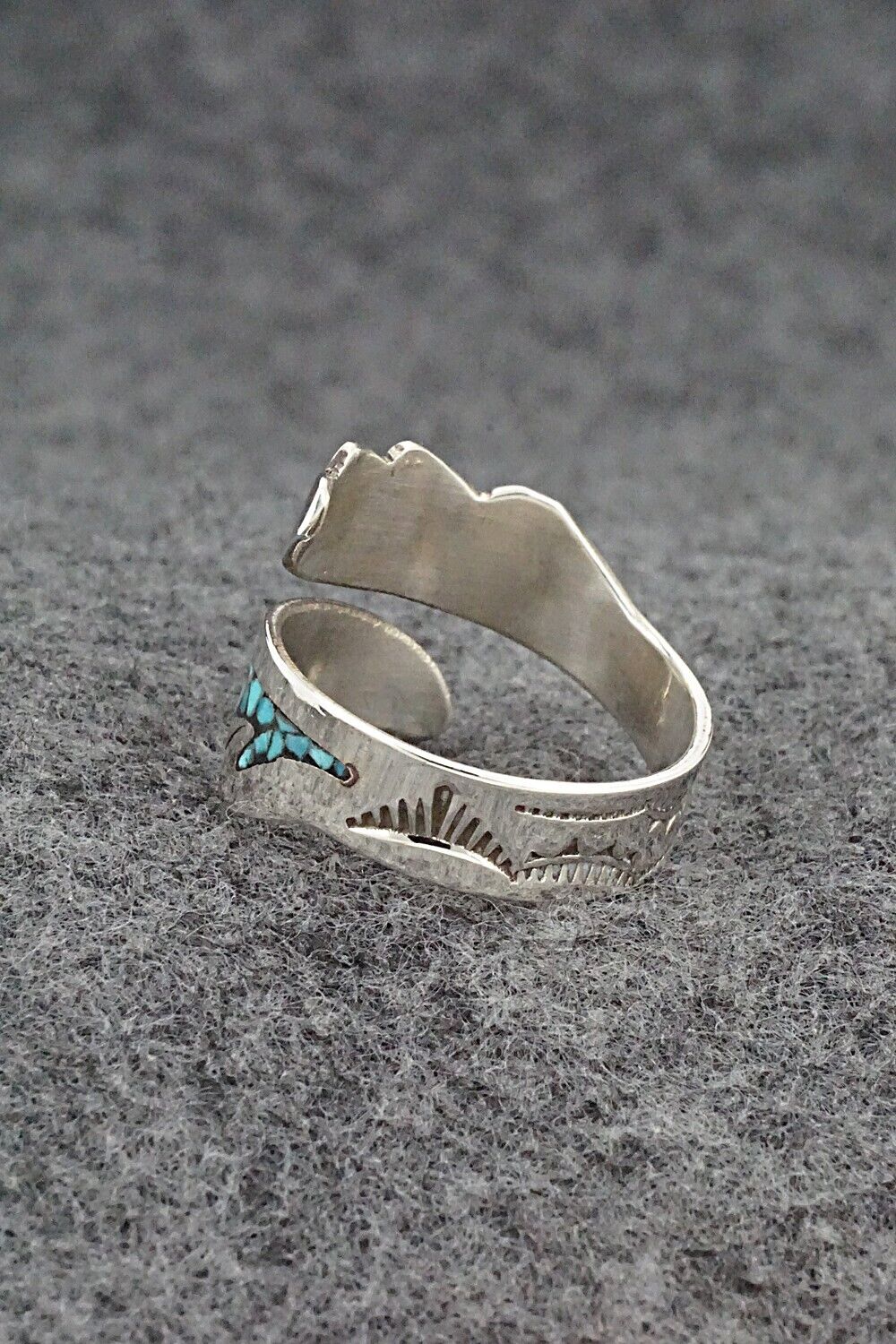 Turquoise & Sterling Silver Ring - Jolene Yazzie - Size 9