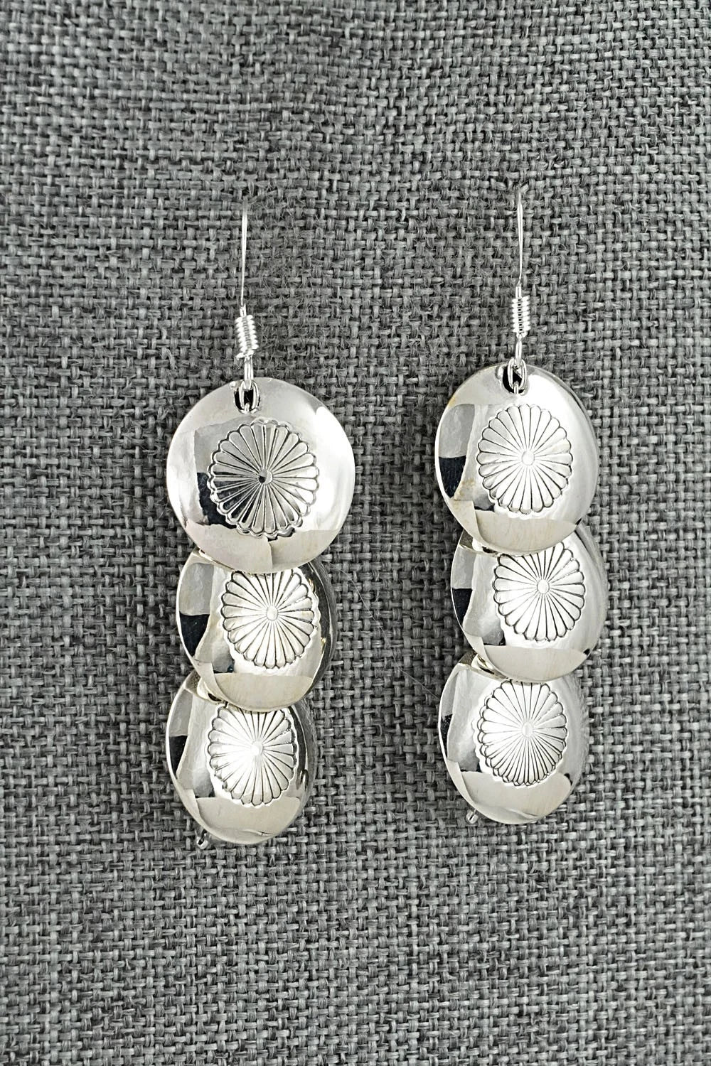 Turquoise & Sterling Silver Earrings - Ina Nez