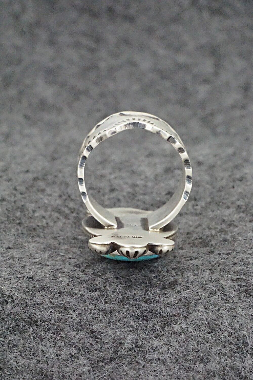 Turquoise & Sterling Silver Ring - Kathleen Livingston - Size 7