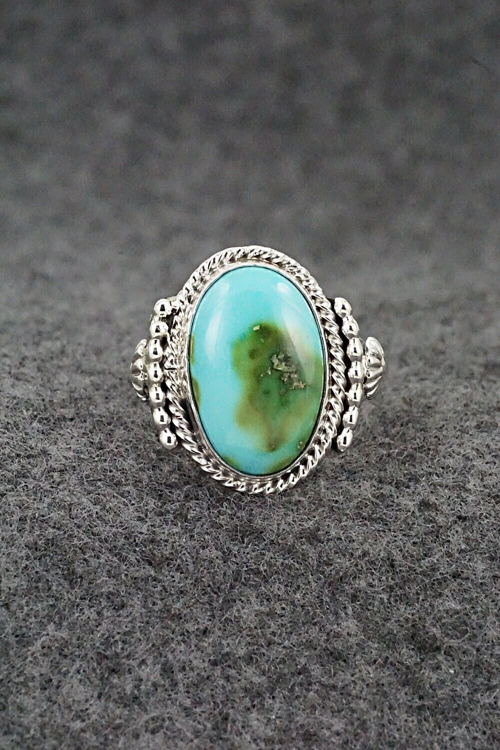 Turquoise & Sterling Silver Ring - Andrew Vandever - Size 8.5