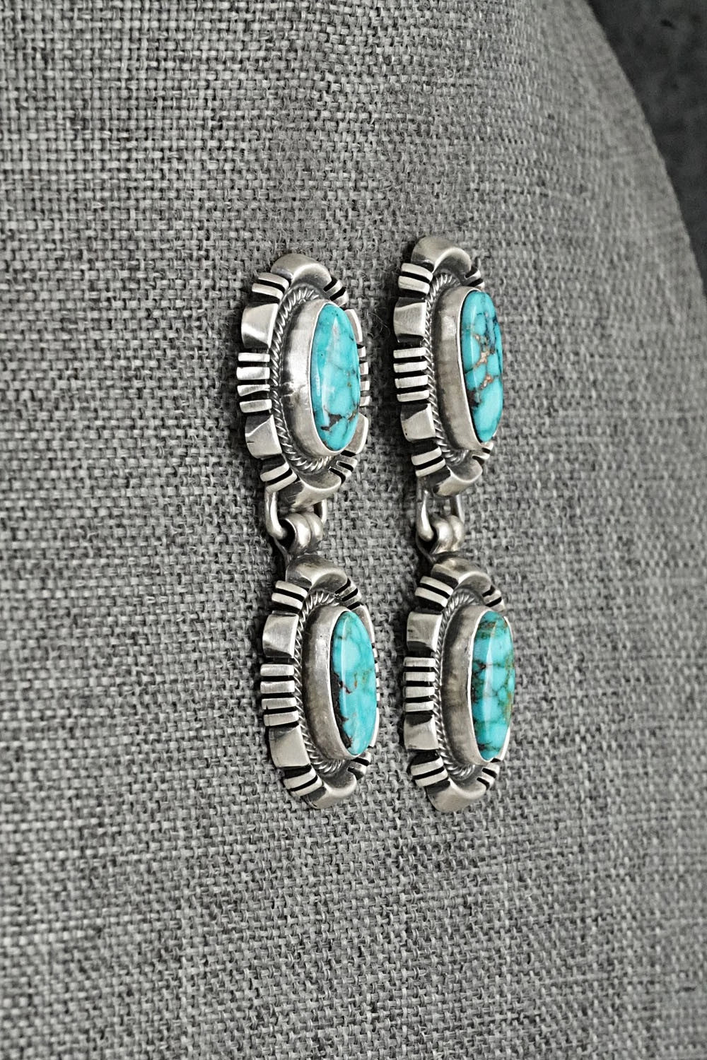 Turquoise & Sterling Silver Necklace and Earrings Set - Mark Yazzie