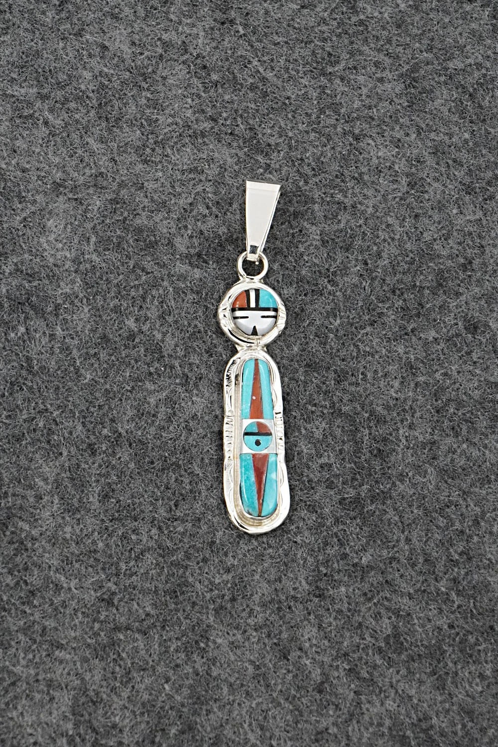 Multi Stone & Sterling Silver Pendant - Rayland Edaakie