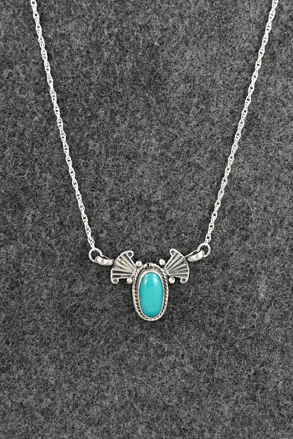Turquoise & Sterling Silver Necklace - Verley Betone