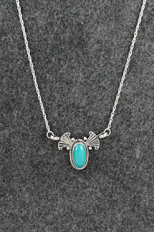 Turquoise & Sterling Silver Necklace - Verley Betone
