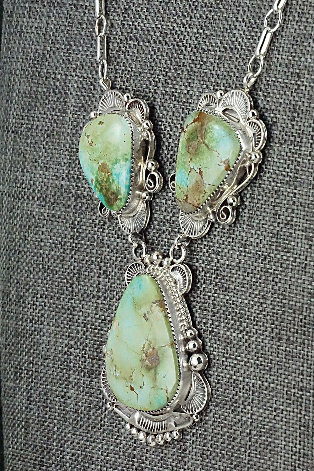 Turquoise and Sterling Silver Necklace - Anthony Brown