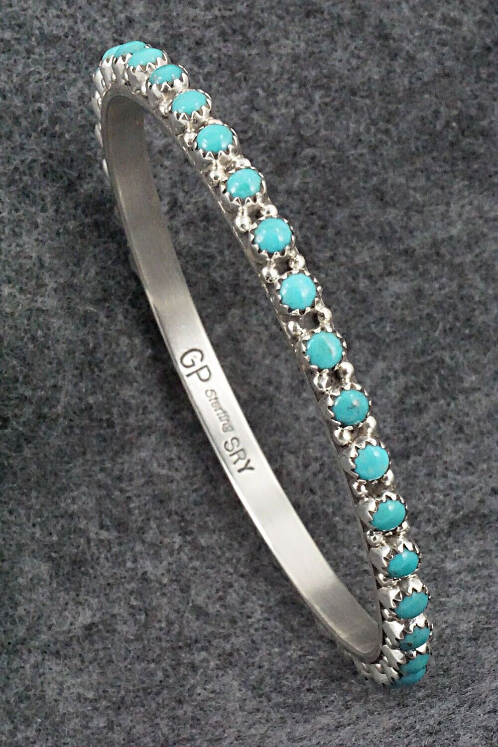Turquoise & Sterling Silver Bangle - Gaynell Parker