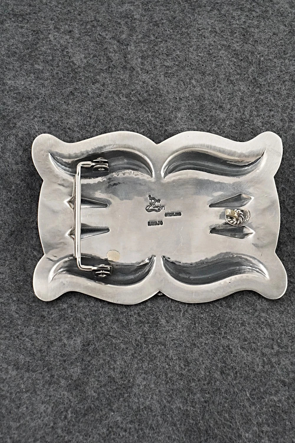 Turquoise & Sterling Silver Belt Buckle - Delbert Gordon