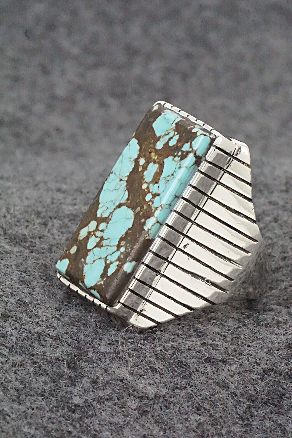 Turquoise & Sterling Silver Ring - Trevor Jack - Size 10.5