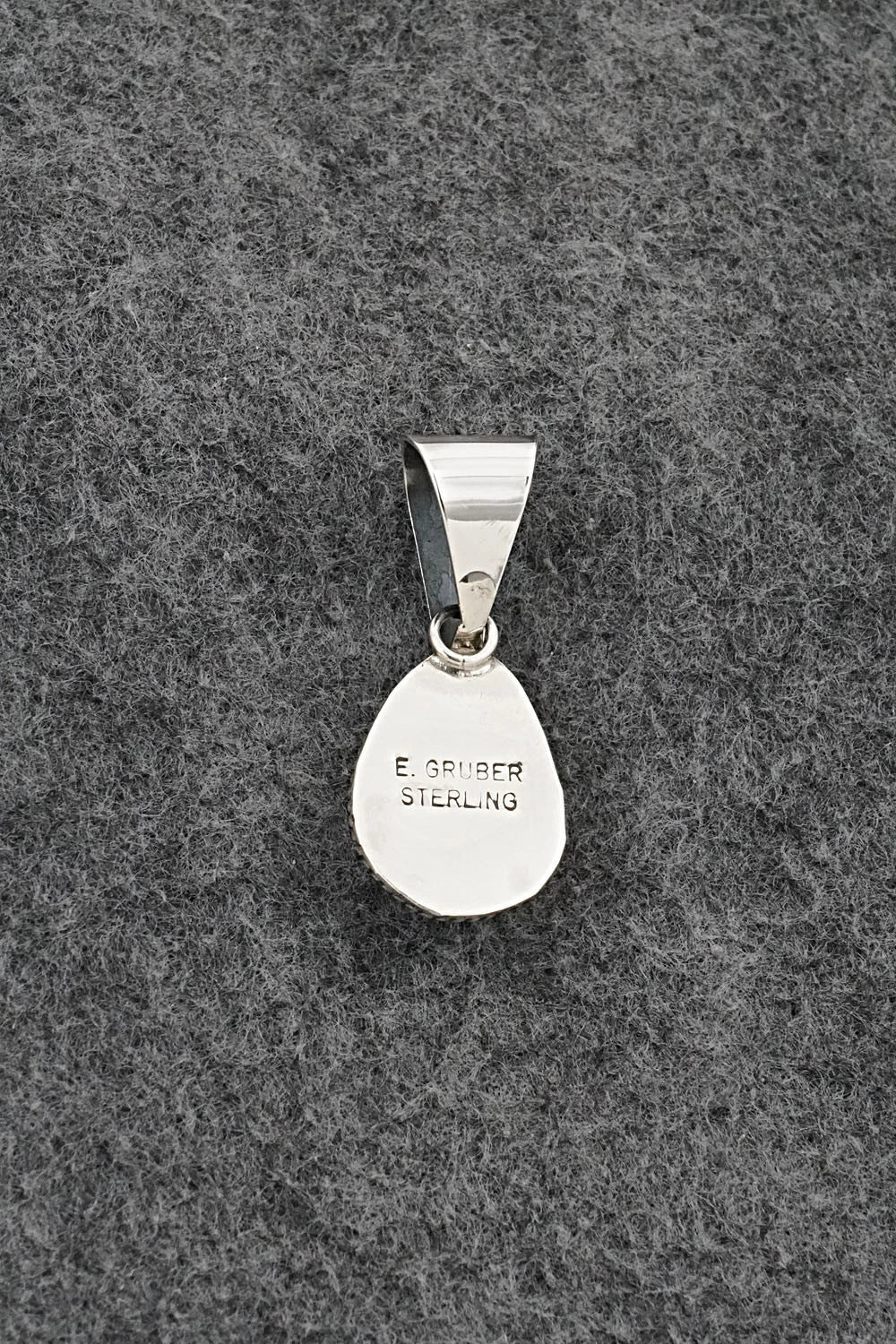 Turquoise & Sterling Silver Pendant - Eugene Gruber