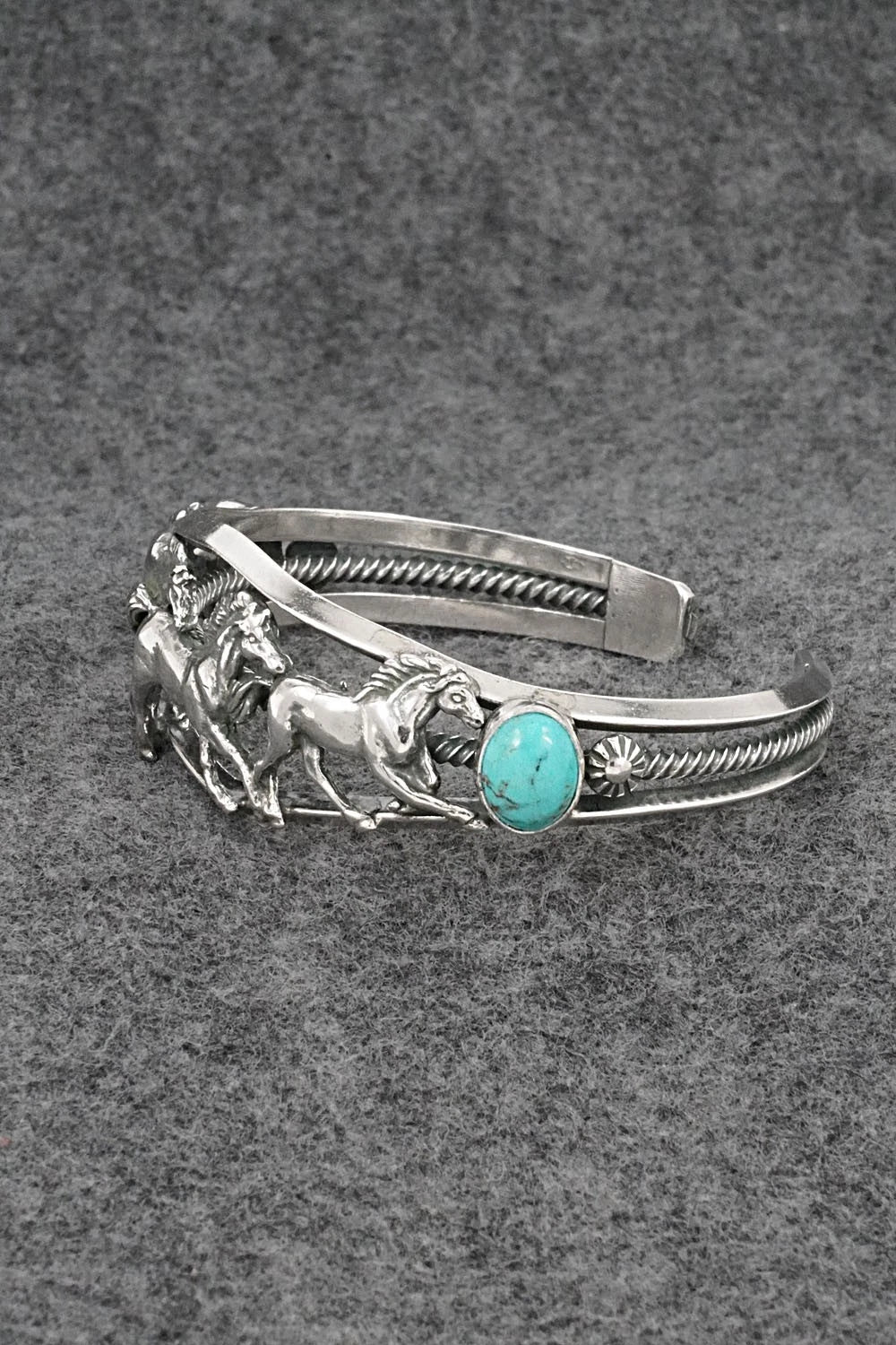 Turquoise & Sterling Silver Bracelet - Bobby Platero