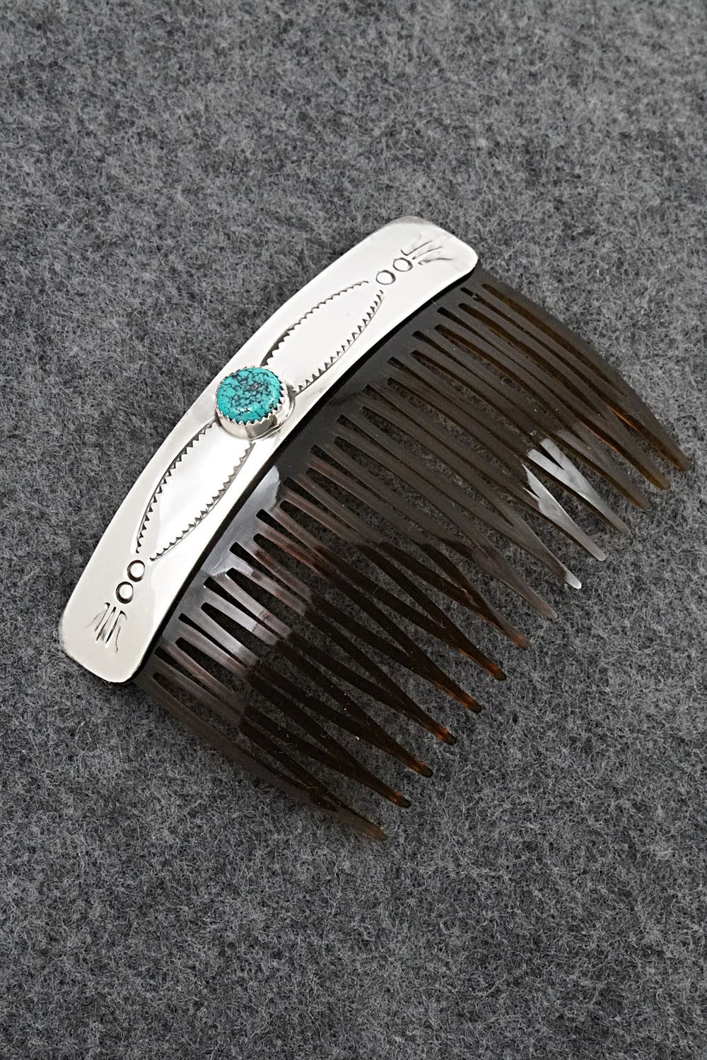 Turquoise & Sterling Silver Hair Combs - Joann Silver