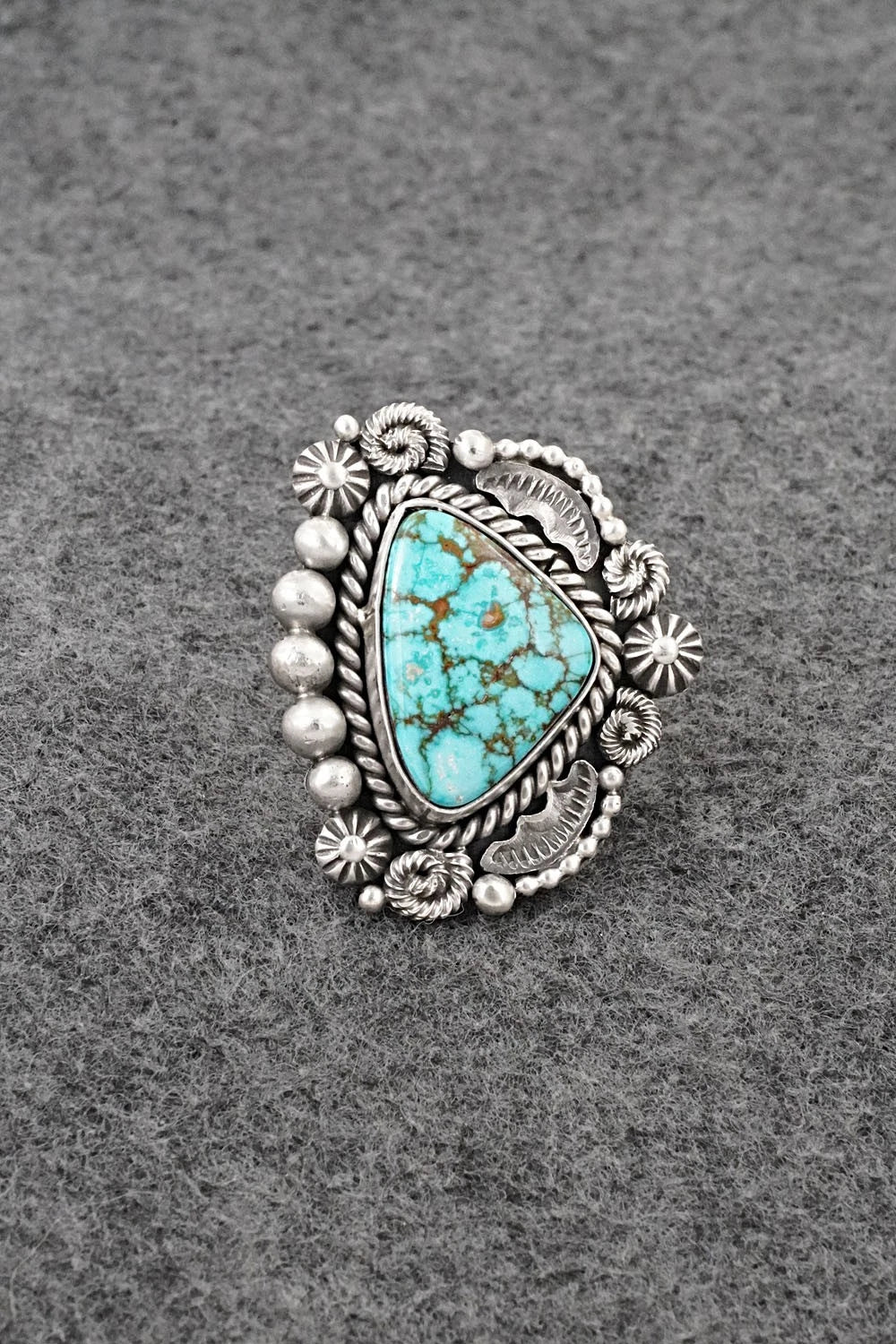 Turquoise & Sterling Silver Ring - Rosita Calladitto - Size 9