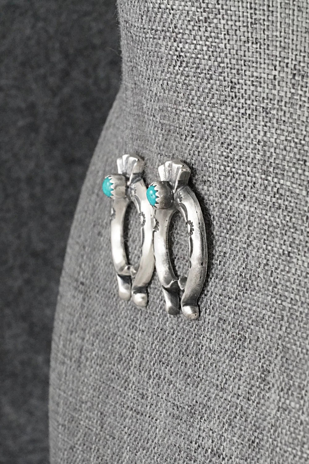 Turquoise & Sterling Silver Earrings - Adrienne Gordon