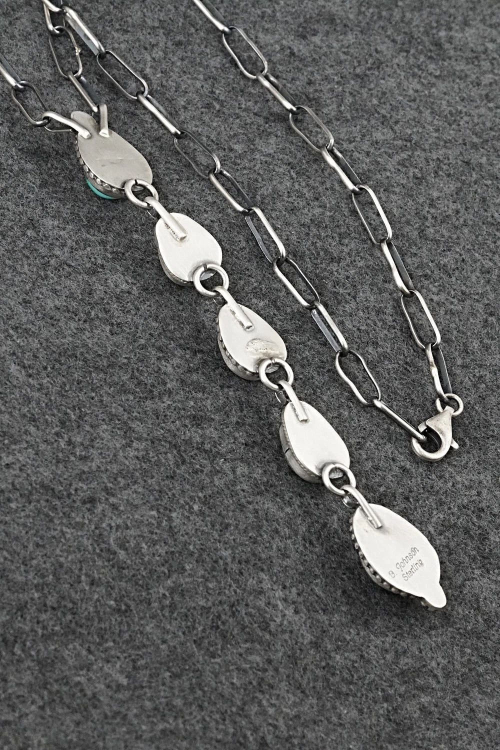 Turquoise & Sterling Silver Necklace - Bobby Johnson