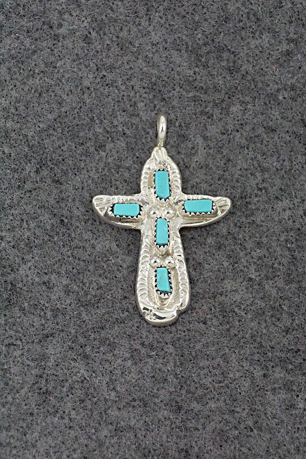 Turquoise & Sterling Silver Pendant - Verona Quam