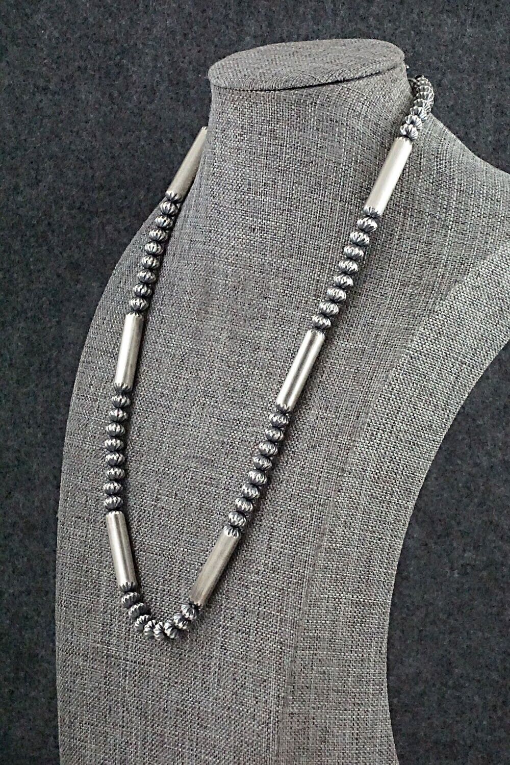 Sterling Silver Navajo Pearl Necklace 20" - Tonisha Haley