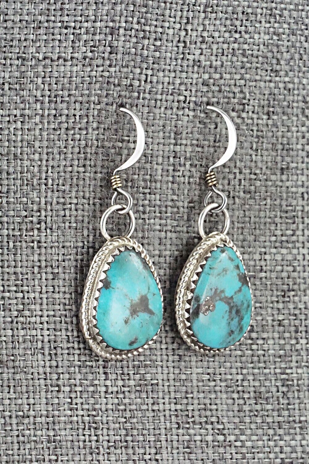 Turquoise & Sterling Silver Earrings - Ernest Hawthorne
