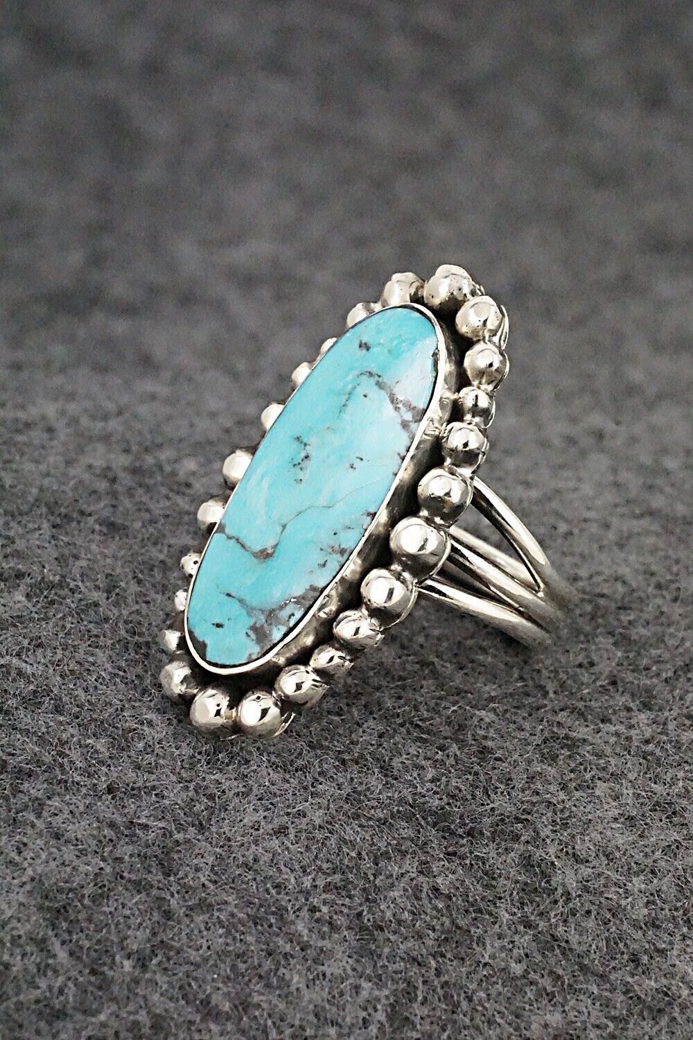 Elongated hot sale turquoise ring