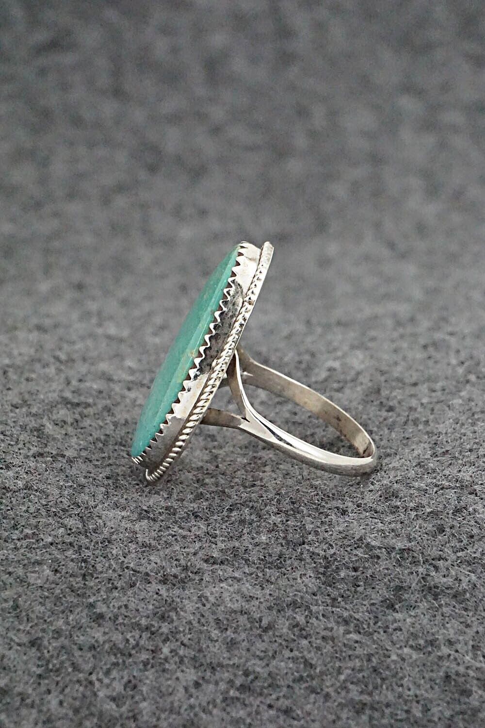 Turquoise & Sterling Silver Ring - Ernest Hawthorne - Size 7