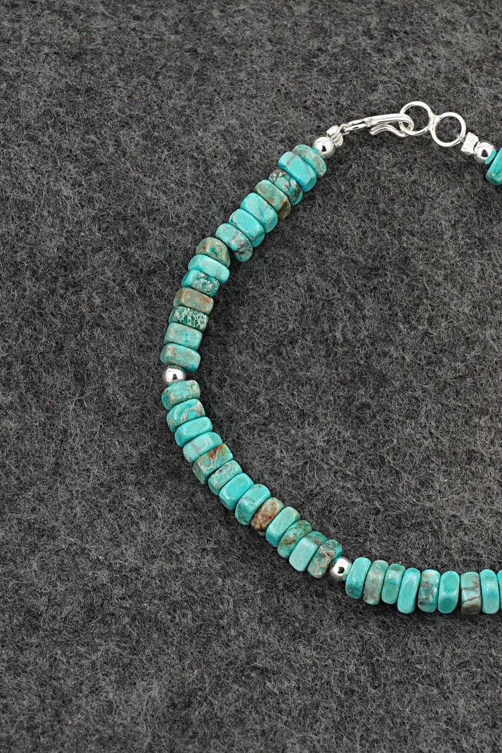 Turquoise & Sterling Silver Bracelet - Doreen Jake