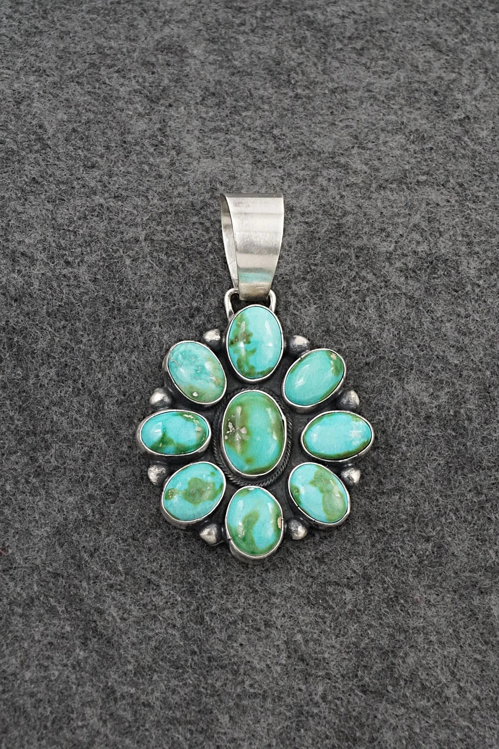 Turquoise & Sterling Silver Pendant - Bobby Johnson