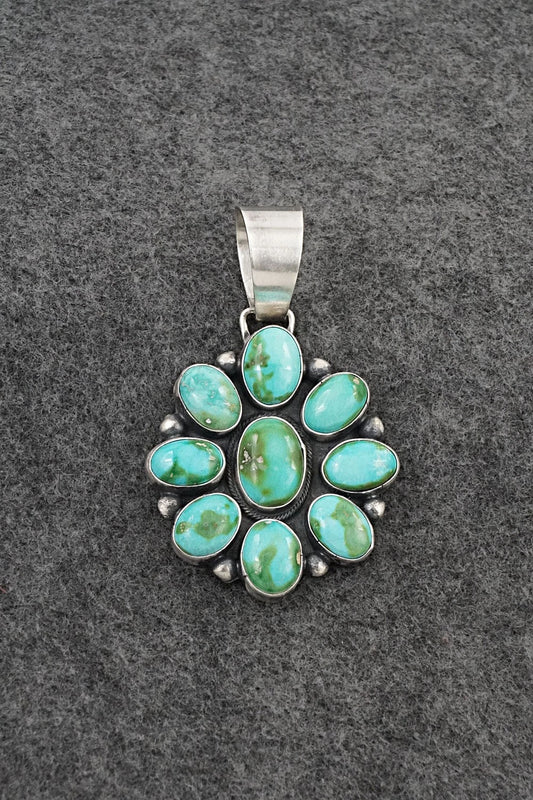 Turquoise & Sterling Silver Pendant - Bobby Johnson