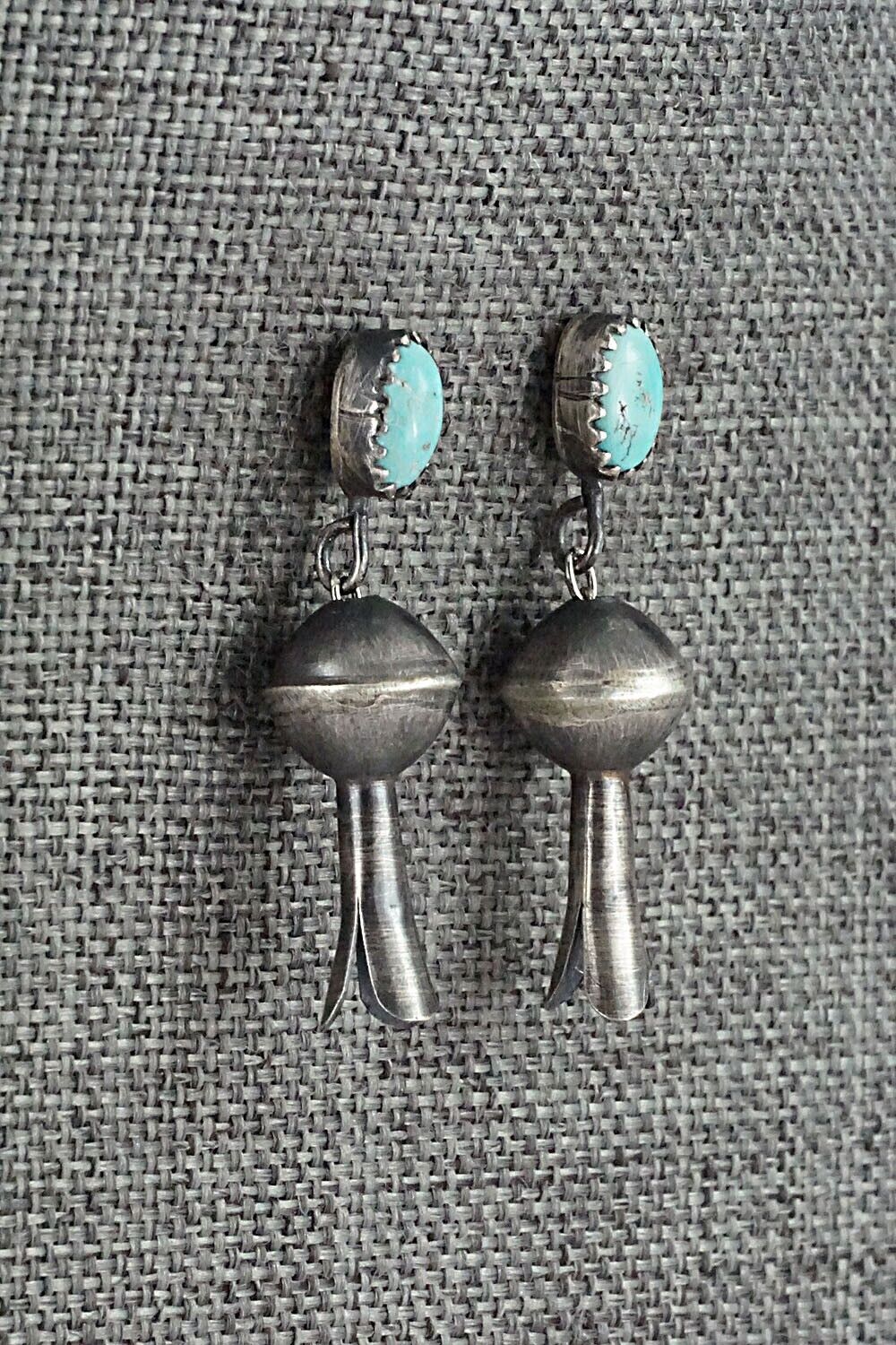 Turquoise & Sterling Silver Blossom Earrings - Shirley Lee