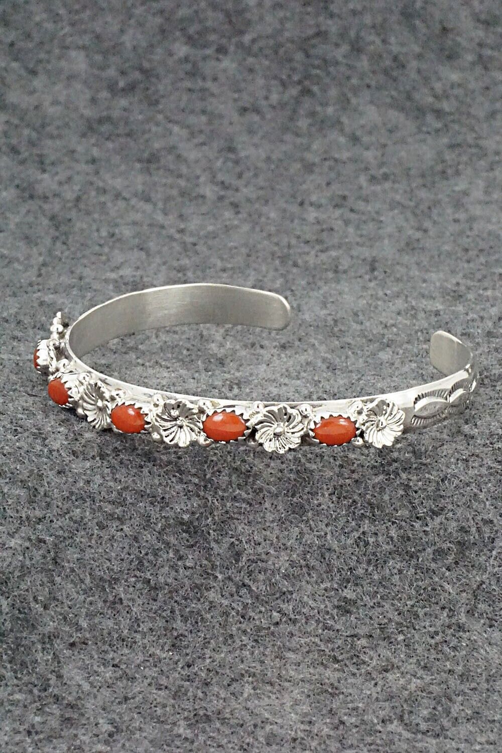 Coral & Sterling Silver Bracelet - Harris Largo