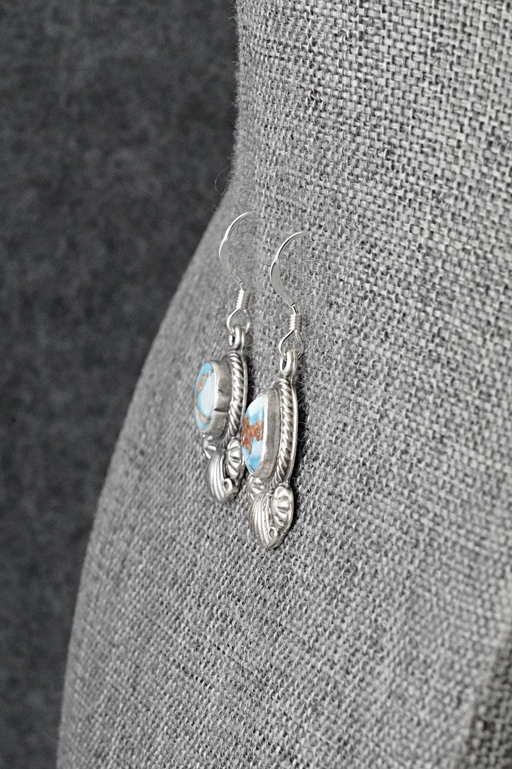 Turquoise & Sterling Silver Earrings - Verley Betone