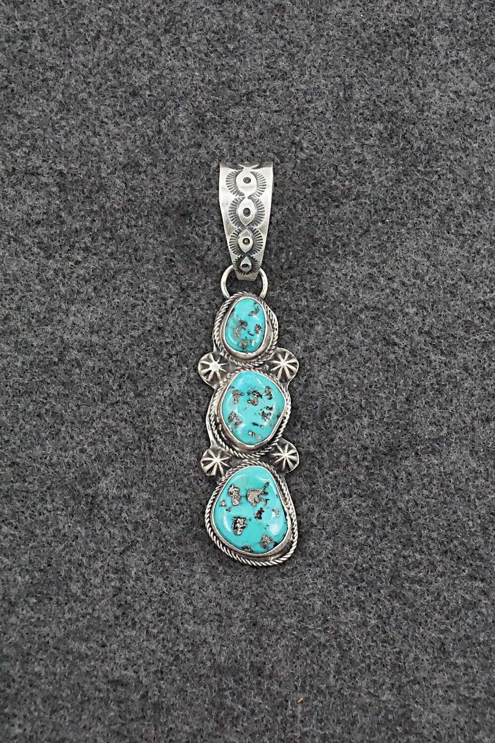 Turquoise & Sterling Silver Pendant - Bob Becenti