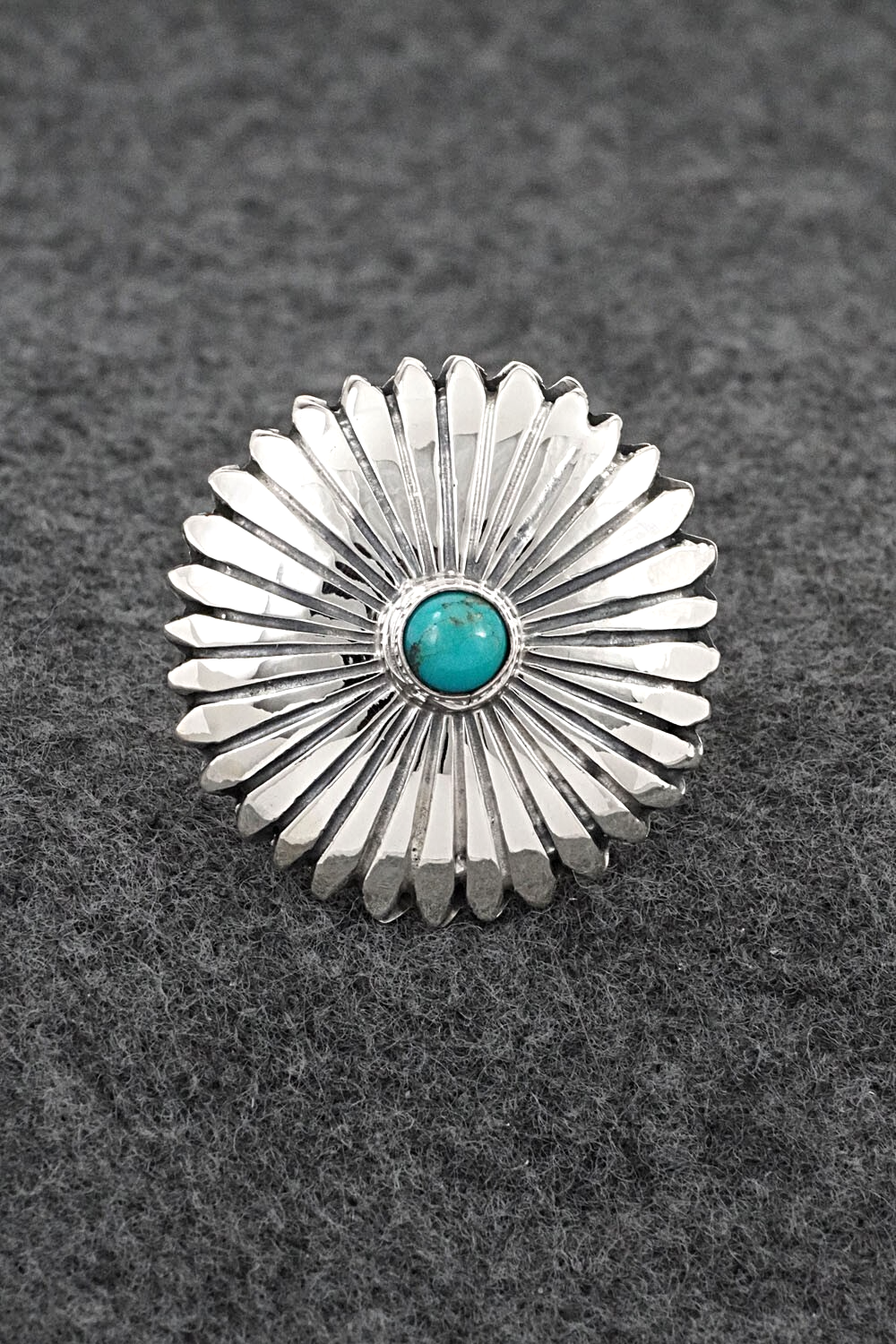 Turquoise & Sterling Silver Ring - Alice Rose Saunders - Size 8.75