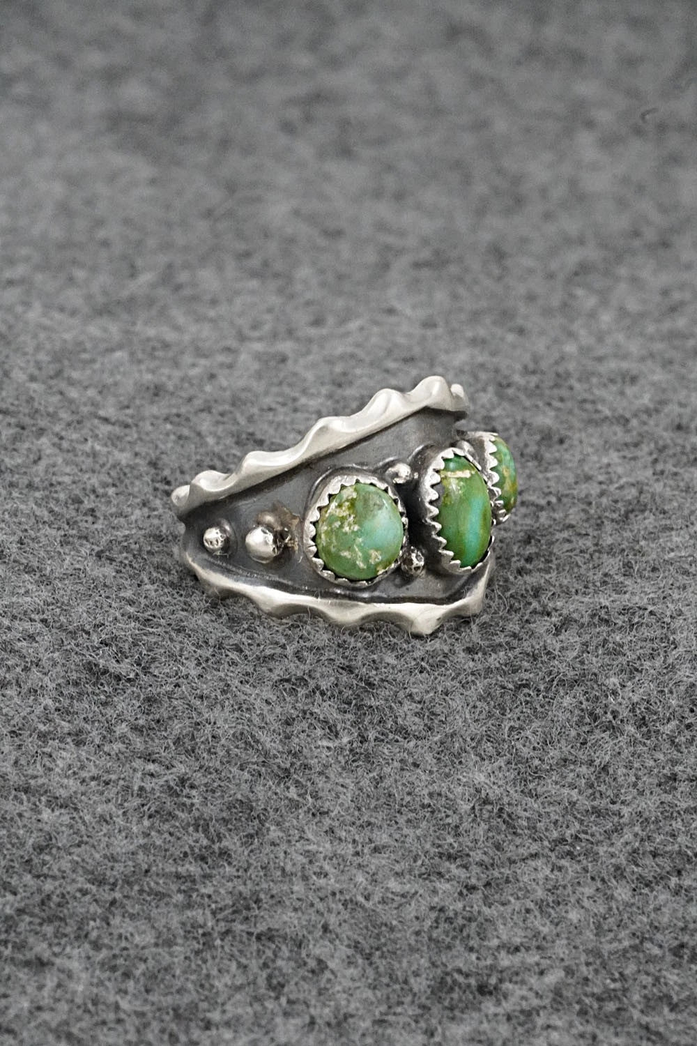 Turquoise & Sterling Silver Ring - Genevieve Francisco - Size 9.75