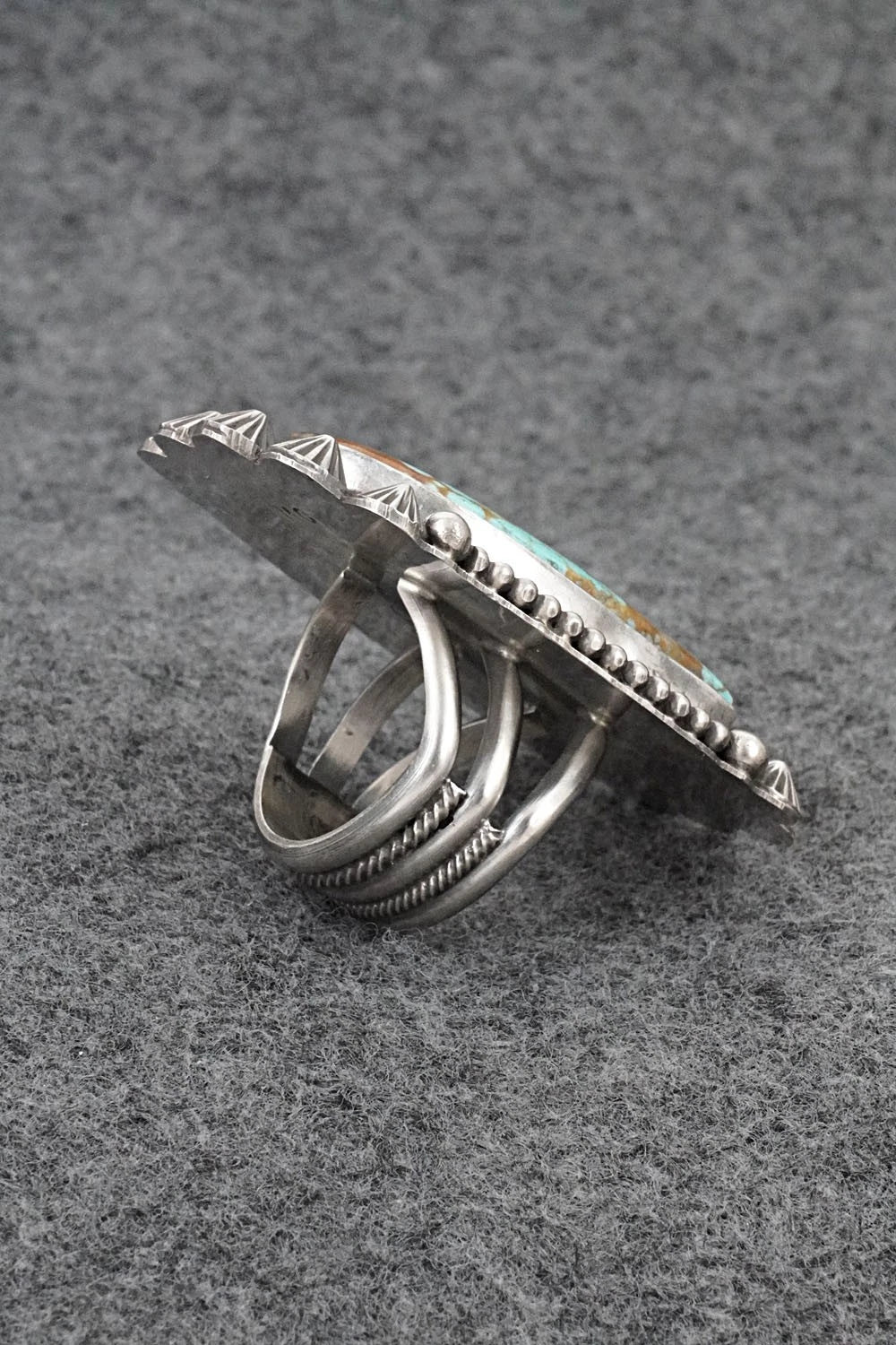 Turquoise & Sterling Silver Ring - Michael Calladitto - Size 8