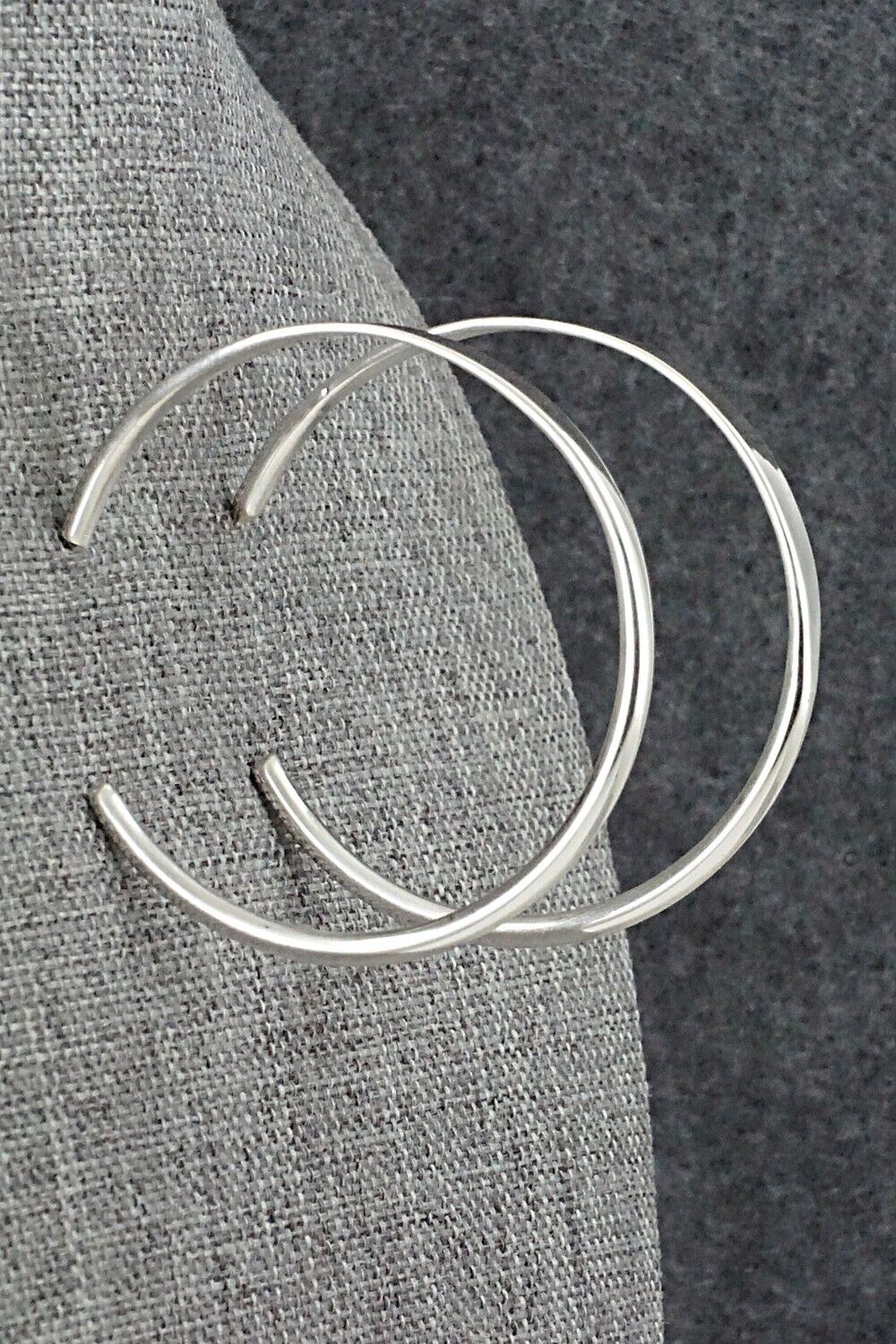 Sterling Silver Hoop Earrings - Elaine Tahe