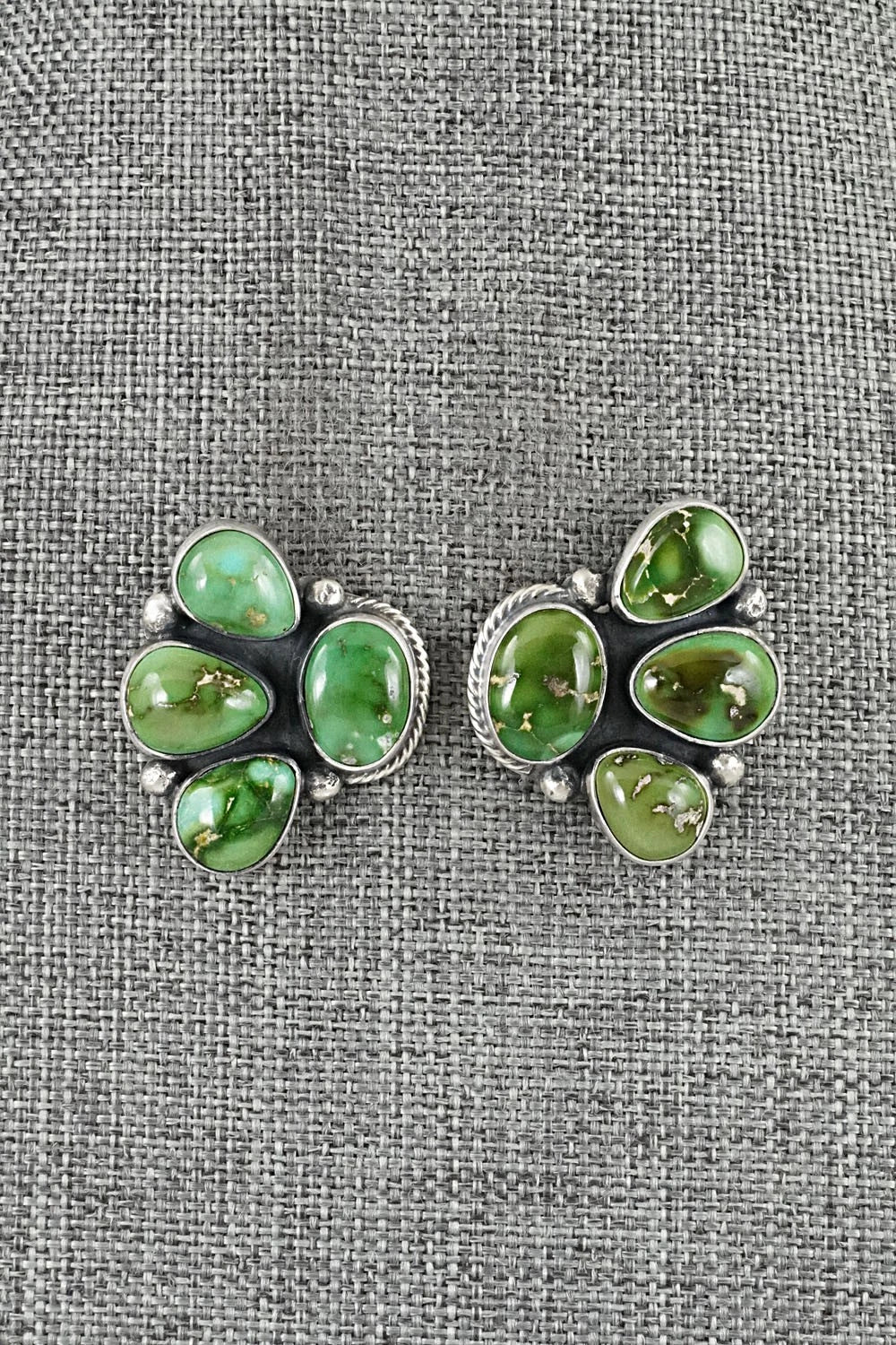Turquoise & Sterling Silver Necklace and Earrings Set - Kathleen Livingston