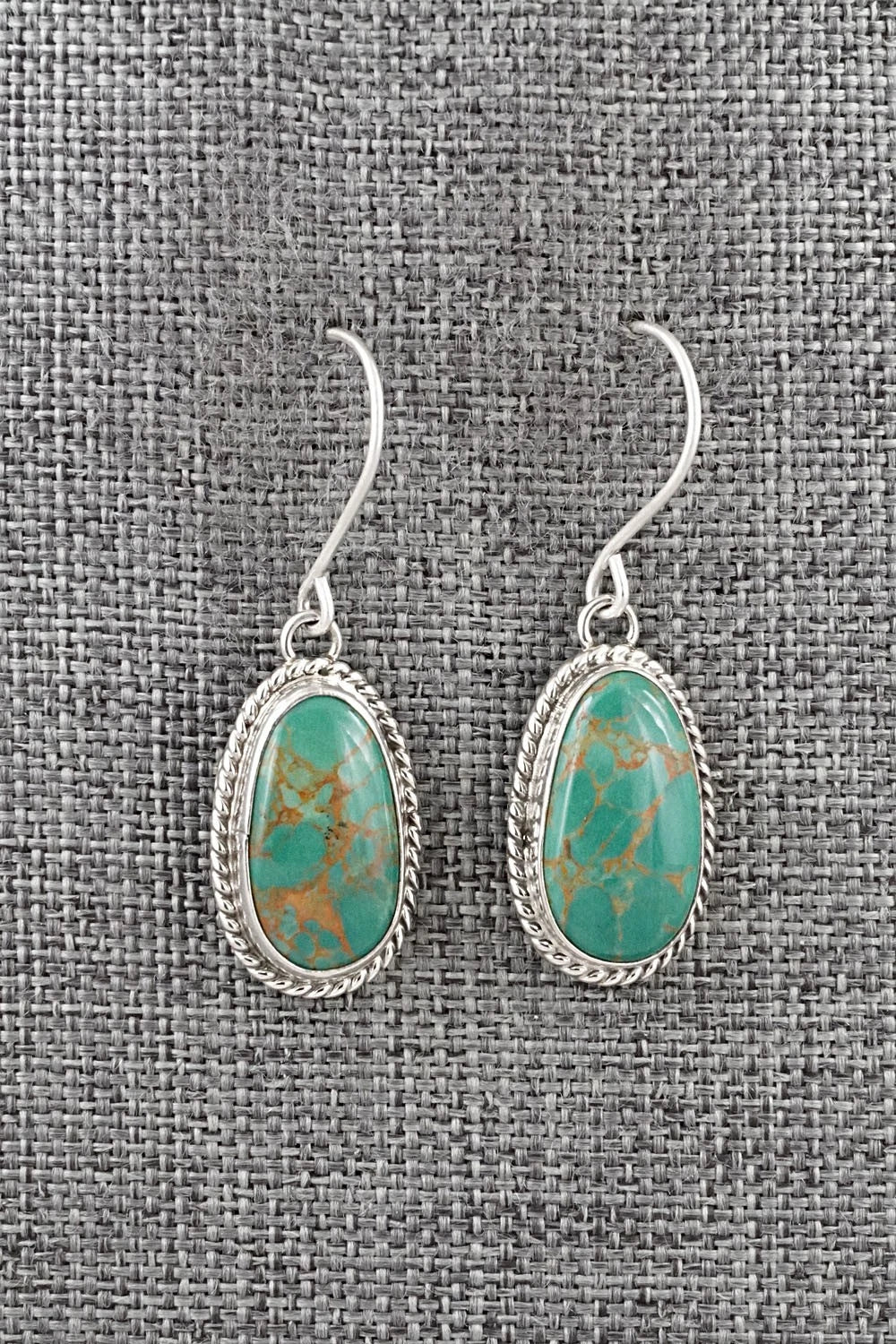 Turquoise & Sterling Silver Earrings - Eugene Gruber