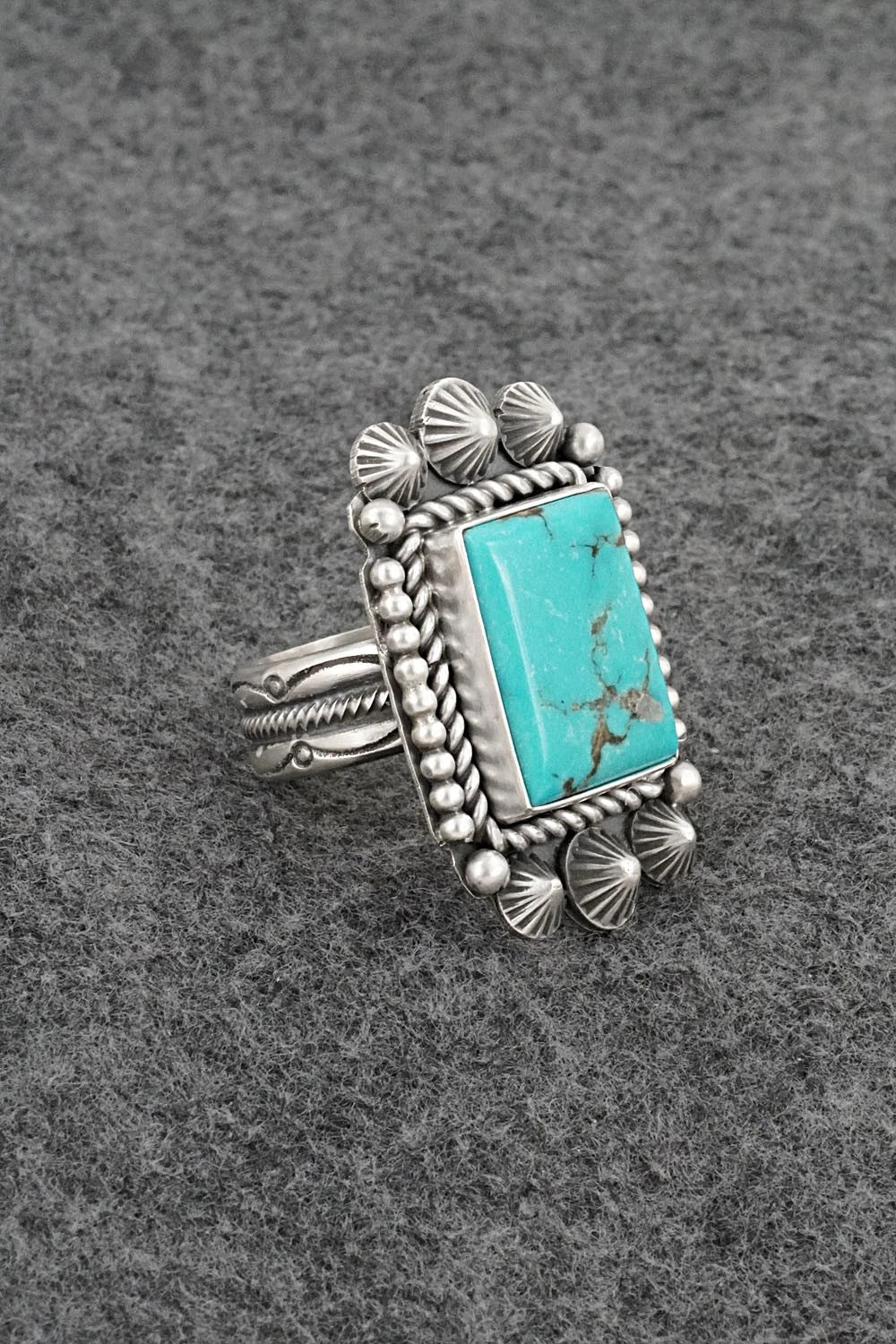 Turquoise & Sterling Silver Ring - Michael Calladitto - Size 10