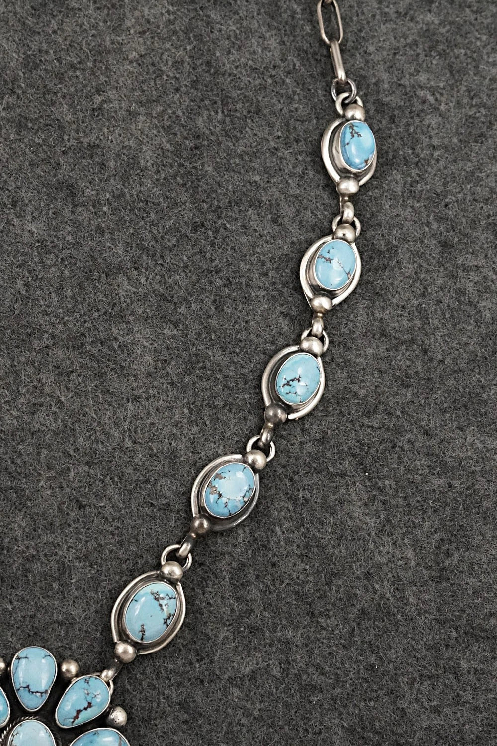 Turquoise & Sterling Silver Necklace and Earrings Set - Kathleen Livingston