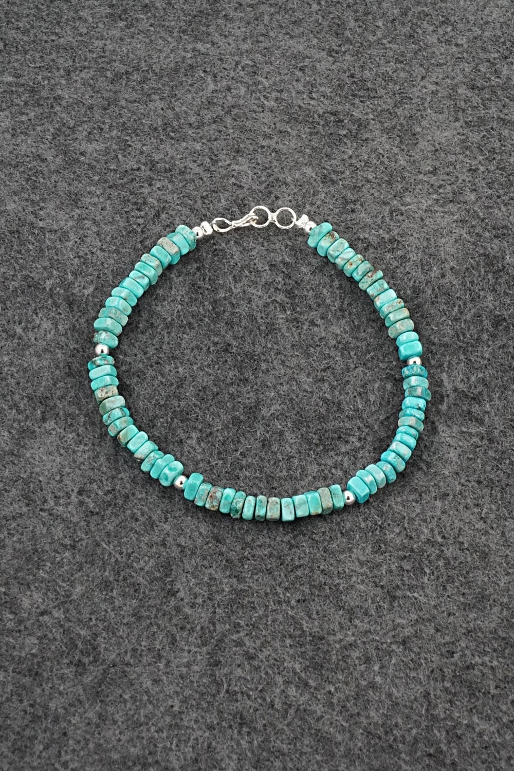 Turquoise & Sterling Silver Bracelet - Doreen Jake