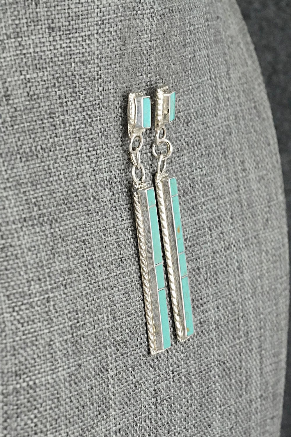 Turquoise & Sterling Silver Earrings - Ricky Booqua