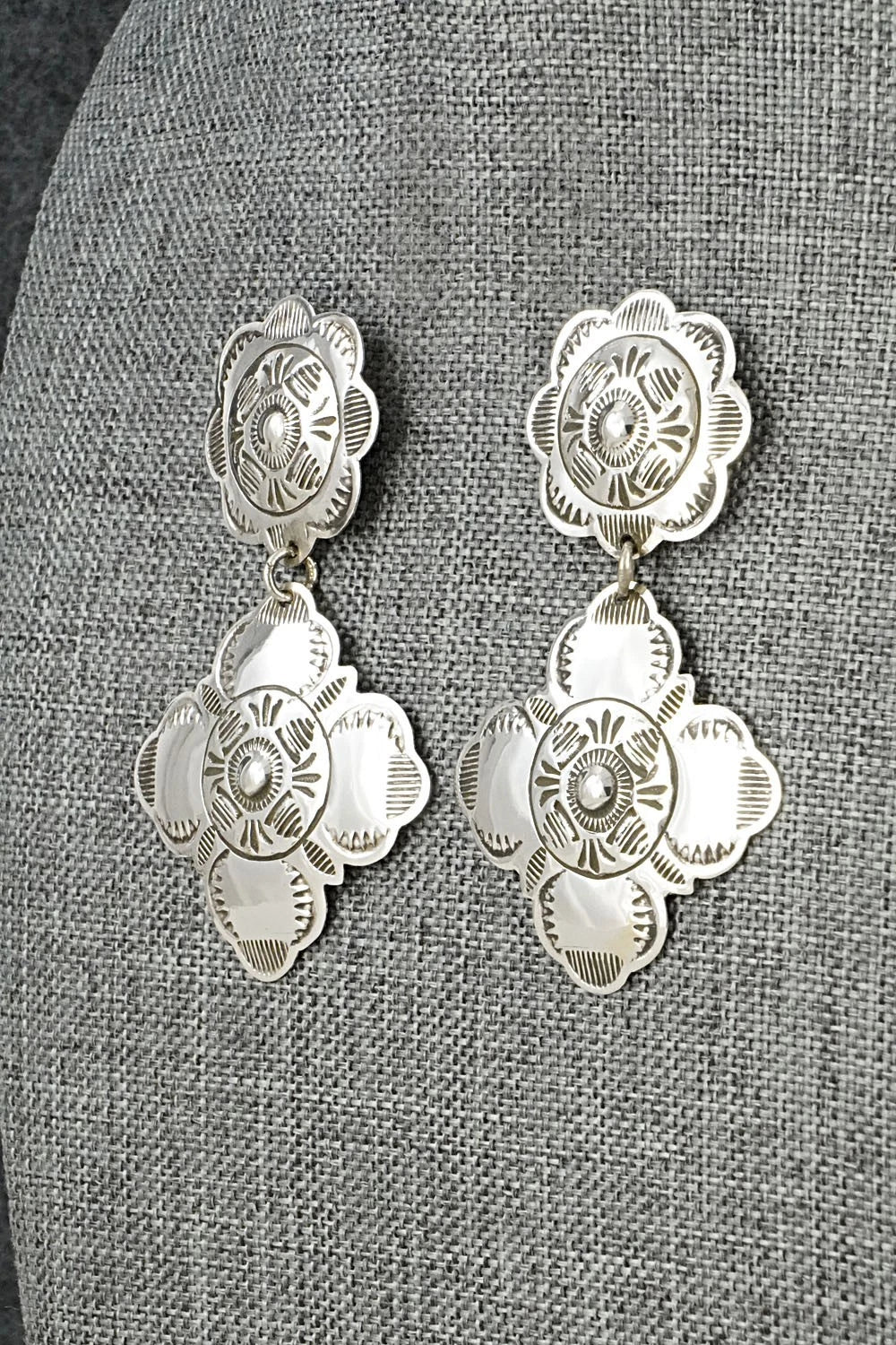 Sterling Silver Earrings - Bertha Begay