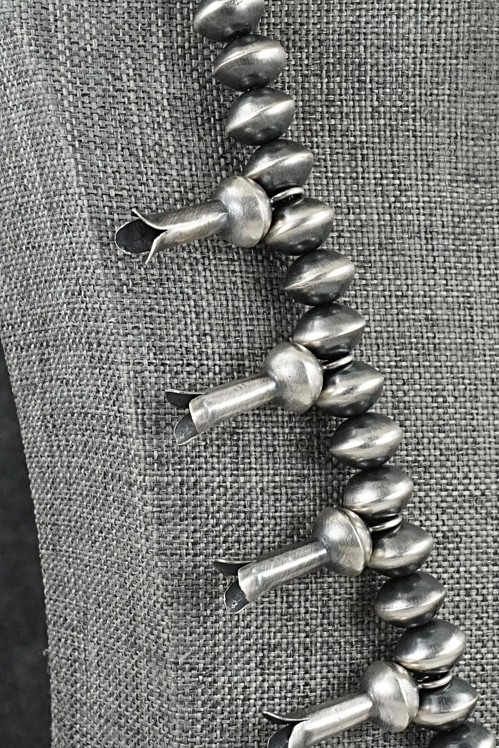 Turquoise & Sterling Silver Squash Blossom Necklace - Presley Haley