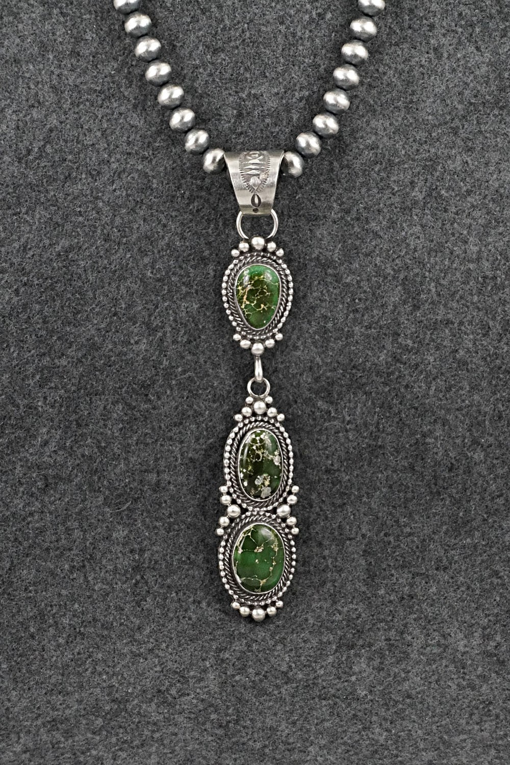Turquoise & Sterling Silver Necklace - Tom Lewis
